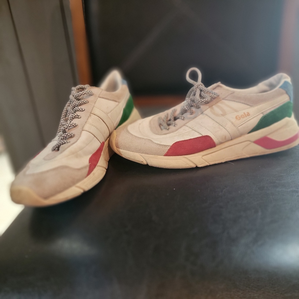 Gola Women's Retro Sneakers – Multicolor Suede/Leather – Size 8.5
